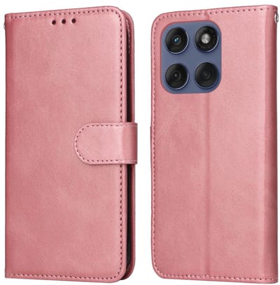 Coverup Hoesje - Geschikt voor Motorola Edge 60 / 60 Fusion / 60 Pro Hoesje - Coverup Book Case - Rose Gold