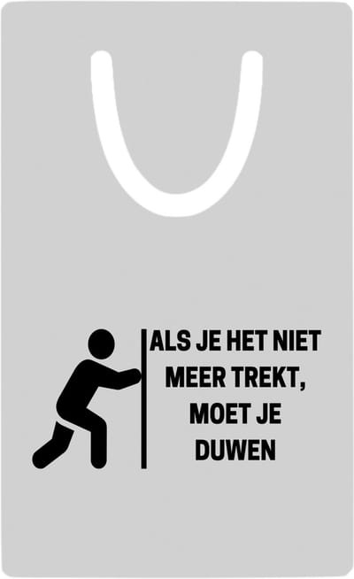 Hacebo® - als je het niet meer trekt, moet je duwen metalen boekenlegger - Quotes - mensen die houden van quotes - quotes - verjaardag - cadeau - kado - geschenk Bladwijzer boekenleggers - 7.6 cm x 5cm