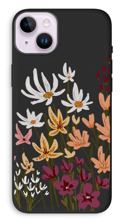 Case Company® - Hoesje geschikt voor iPhone 14 Plus hoesje - Painted wildflowers - Biologisch Afbreekbaar Telefoonhoesje - Bescherming alle Kanten en Schermrand