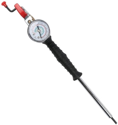 Inflator drukmeter - Bandenmeter - Autobanden oppompen - Met ventielcompressor - 350 mm - Zwart