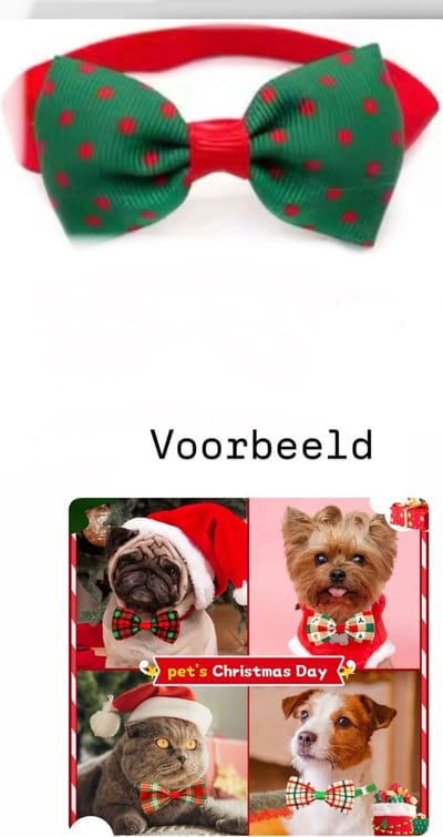 Akyol Vlinderstrik - Honden/Katten Strik - Kerststrik - Groen