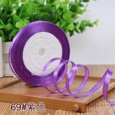 25 yards (ca. 7,6 meter) zijden satijnen linten van 6 mm voor knutselprojecten, strikken, handgemaakte cadeauverpakkingen, feestjes, kerst, bruiloften en decoratieve kunstmatige accessoires. 6mm Satin ribbon