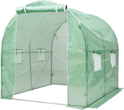 Broeikas Folietunnel - Plantenhuis Kweekkas - Planten Beschermen - Zwaar PE Netweefsel - 2x2x2 Meter - Groen