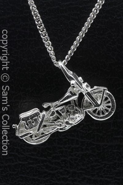 Zilveren Harley Liberator motor ketting hanger