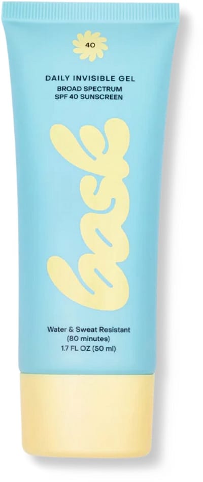 Bask Daily Invisible Gel SPF 40 Sunscreen - Zonder Witte Waas – Vanille & Kokosgeur – 50ml - AMICI Cosmetics - Zonnebrand - Natuurlijke zonnebrand - Zonnebrandcreme - Vegan & Reef-Friendly – Geschikt voor Gevoelige Huid – Waterresistent