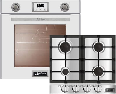 Kaiser - inbouwoven - EG 6374 W - 79L - met telescoopgeleider - inclusief gaskookplaat - KG 6357 - 60 cm