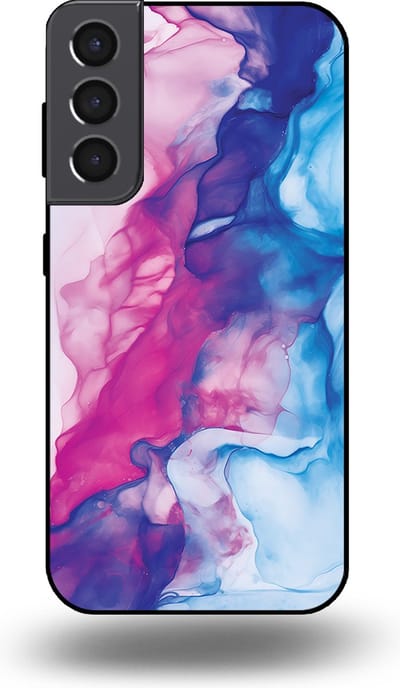 Smartphonica Telefoonhoesje Geschikt voor Samsung Galaxy S22 Plus met Roze Blauw Marmer Opdruk - TPU Backcover Case Rose Blue Marble Design geschikt voor Samsung Galaxy S22 Plus