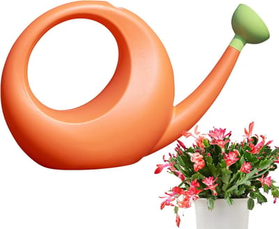 Gieter 4 Liter - Waterkruik Planten - Binnen en Buiten - Lange Nauwkeurige Tuit - 28x10x10 cm - Oranje Groen