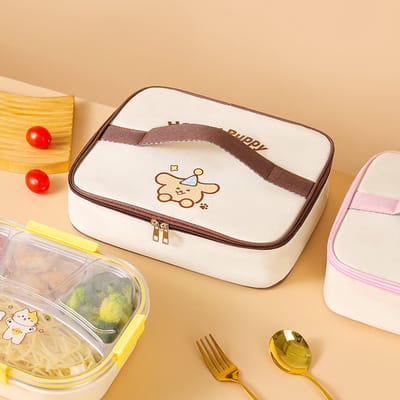 Geïsoleerde lunchtas – Voedselbewaartas – Thermische Bento-tas – Unisex geïsoleerde lunchtas – Met ritssluiting – Lichtgewicht lunchtas met grote inhoud – Ideaal voor kantoor, school en op reis – 28 x 23 x 7 cm