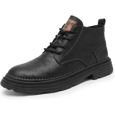 Heren Schoenen Herfst Veelzijdig Heren Hoge Leren Schoenen Authentiek Leer Britse Stijl Enkellaarzen Middelhoge Werkkleding Laarzen Heren 44