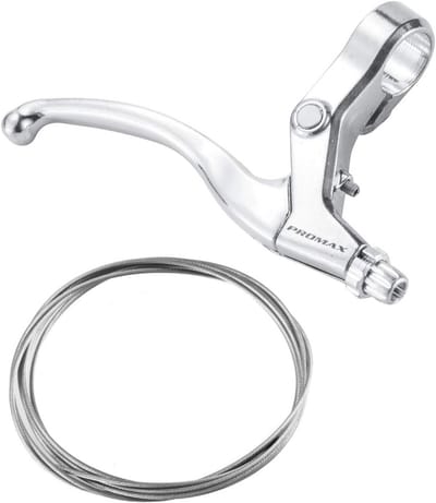 Fietsremhendels - Remgrepen Paar - Fietsen Reparatie - Lange Ergonomische Vorm - 222 mm Klem - Zilver