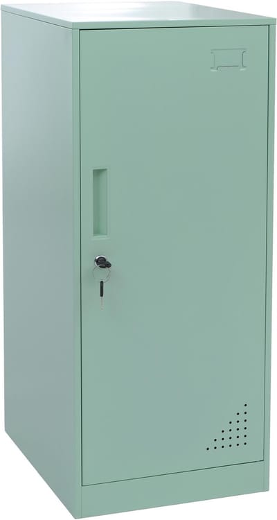 Kluisje MCW-P63, kluisje Kluisje Kast Kluisje Deur Kledingstang, 90x38x45cm Staal ~ mintgroen