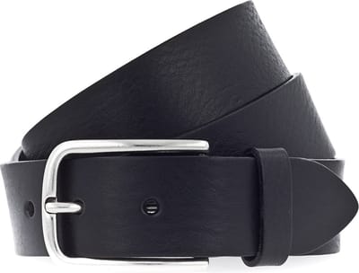 Vanzetti Leren Riem Denim Love 35mm Full Leather Belt W100 Black Zwart