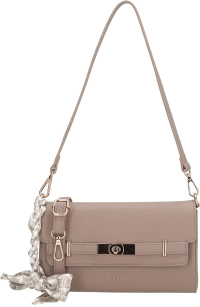 Charm London The Hamptons Schoudertas - Crossbody - Tas - Dames - Sjaaltje - Overslag - Lichttaupe