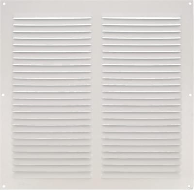Ventilatierooster met muggennet 300 x 300 mm - Wit aluminium