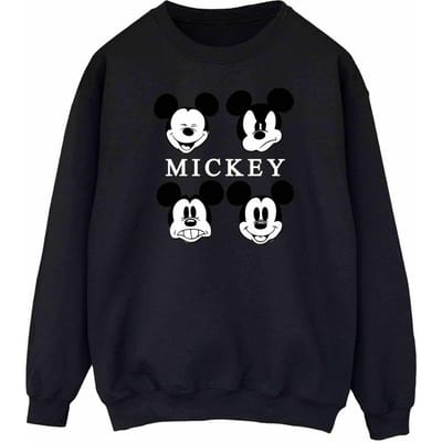 Disney Dames/Dames Mickey Mouse Hoofd Sweatshirt (Zwart)