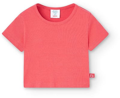 Boboli 498034 T-shirt Met Korte Mouwen Rood 4 Years Meisjes