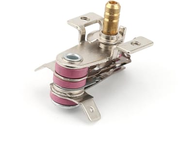 Thermostaat Ovenonderdeel - Temperatuurregelaar Elektrisch - Oven Reparatie - 180 Graden Rotatiehoek - 12.7 cm - Zilverkleurig
