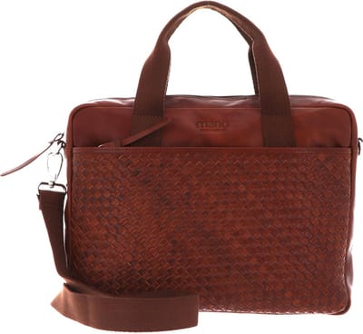 mano Leren Business tas Schoudertas Don Luca Business Bag Cognac Bruine