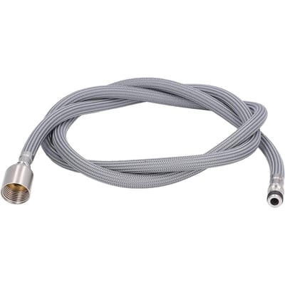 G1 2 1.5m Tuyau de Robinet Extensible Tresse Nylon PVC Flexible Tuyau de Robinet Remplacement pour Cuisine Salle de Bain gray
