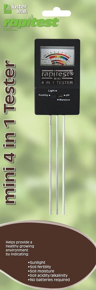 Bodemmeter 4-in-1 - Plantenmeter Vochtigheid - Tuinonderhoud Optimaliseren - Meet pH Vocht Vruchtbaarheid Zonlicht - 31cm Lengte