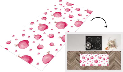 Keukenloper - Loper keuken - Granaatappel - Fruit - Patronen - 120x50 cm - Keukenloper vinyl