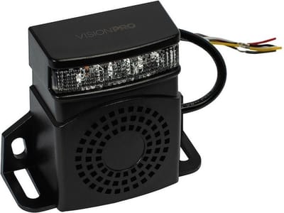 Achteruitrij alarm - Met ingebouwde LED flitser - 10-80V
