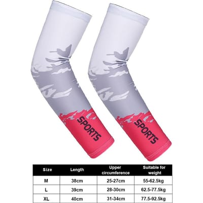 2 Pak Fietssport Fietssport Armhoezen Fitnessactiviteiten Zonbescherming UV Manchetten Basketbal Armwarmers Hoge Kwaliteit Praktisch Dagelijks Gebruik L
