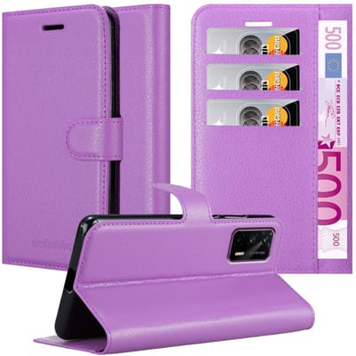 Cadorabo Hoesje geschikt voor Realme GT / GT Neo 2T / Q3 PRO in MANGAAN PAARS - Beschermhoes met magnetische sluiting, standfunctie en kaartvakje Book Case Cover Etui