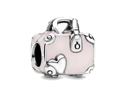 Fler® | 925 Sterling Zilver Bedel | Koffer | Past op populaire bedel armbanden (standaard - 3mm) | armbandbedel | Bedels | Kerstcadeau | Sinterklaas kado | Valentijnsdag cadeau
