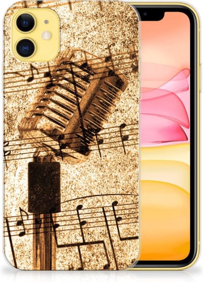 Apple iPhone 11 Siliconen Hoesje met foto Bladmuziek