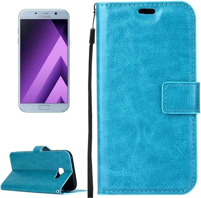 LuxeBass Hoesje geschikt voor Samsung Galaxy A3 (2017) Hoesje - Bookcase Turquoise gsm hoesje - telefoonhoes - telefoonhoesjes