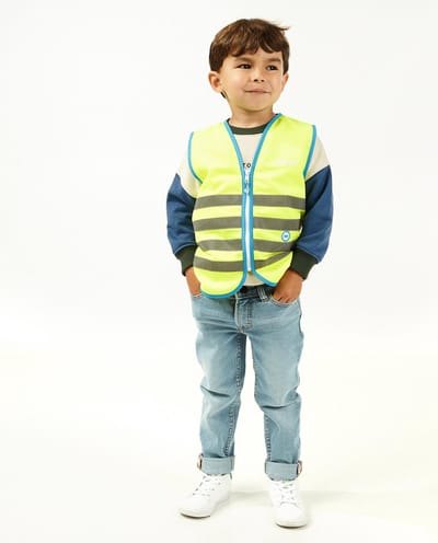 Veiligheidshesje met rits - kinderen - Maat M - Robot - Veiligheidsvest