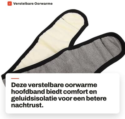 Dailygoods- Slaapoorbeschermer Geluiddicht - Verstelbare Oorwarmer - Oorwarmers Dames/Heren - Ruisonderdrukking - Comfortabel - Geschikt voor Slaap