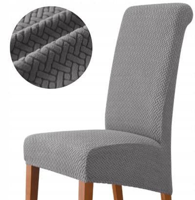 XL Stoelhoes Grijs Dik Jacquard - Stijlvolle Meubelbescherming