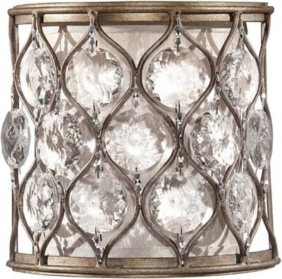 Feiss LED Wandlamp Lucia | 1X E14 Max 40W | Burnished Silver