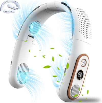 Nekventilator - Ventilator - Verkoeling - Draagbaar - USB Oplaadbaar - 198D x 48B x 207H - Groen