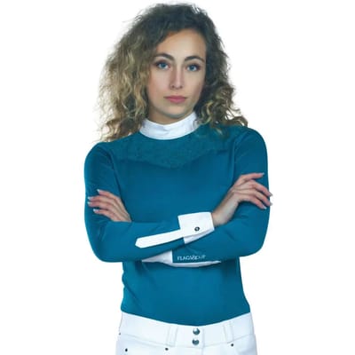 Damespolo met lange mouwen Flags&Cup Cassia