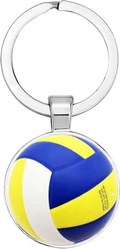 Akyol - Volleybal Sleutelhanger - volleybal - iemand die op volleybal zit - sport - teamsport - cadeau - verjaardag - kado - geschenk - gift - 2,5 x 2,5 CM