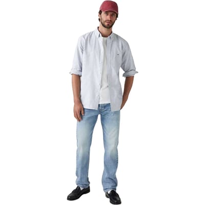 Levis Heren 501 Original Low On Sleep Katoenen Denim Straight Leg Jeans (Blauw)