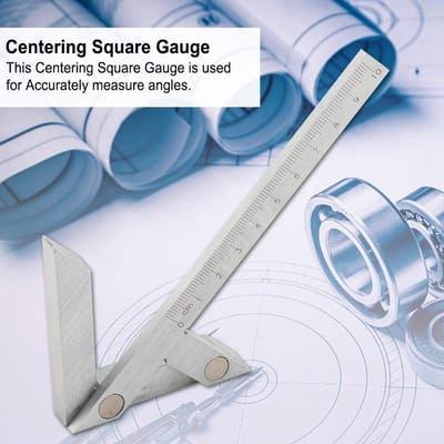 Dailygoods- Centreervierkant hoge meetnauwkeurigheid - Meetinstrument - Markeringsmiddel - Hoekmeting - Verchroomd koolstofstaal - 100 x 70 mm - Meetlat