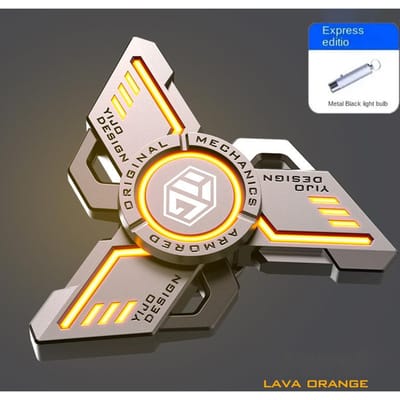Antistress EDC lichtgevende fidget spinners, legering metalen handspinner, nachtlichtende gyro, stressverlichtend speelgoed voor volwassenen en kinderen.