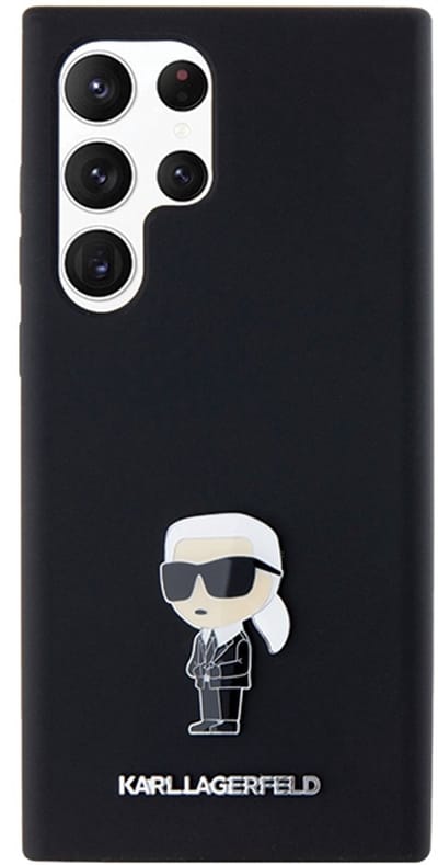Karl Lagerfeld Silicone Ikonik Metal Pin case for Samsung Galaxy S24 Ultra - black