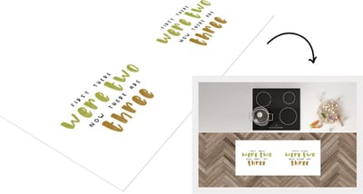Keukenloper - Loper keuken - Quotes - Baby - First there were two now there are three - Spreuken - 120x50 cm - Keukenloper vinyl