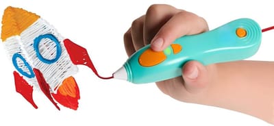 KAD® 3D Pen Starterspakket - STEM Leer Speelgoed, Vanaf 6 Jaar - 3D Pen - 3D Pennen Tekenset - Lichtblauw - 23cm x 15cm x 7cm