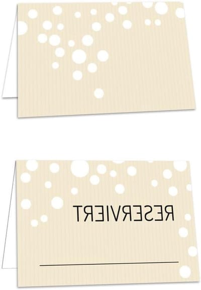 Tafelkaartjes - Reserveringskaarten - Gasten Ontvangen - Beschrijfbaar Oppervlak - 25 Stuks - Beige Wit