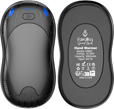 Dubbelzijdige Elektrische Handwarmers met 10.000 mAh - Herbruikbare USB Zakwarmer met 3 Warmtestanden - Perfect voor Outdoor, Camping en Sport in de Winter