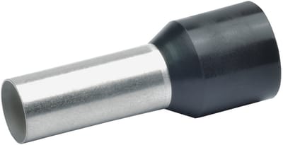 Klauke adereindhuls geïsoleerd 25mm² hulslengte 18mm vertind zwart DIN - per 50 stuks (17818)