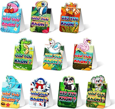 20 Stuks Magnetische Bladwijzers met Dieren & Spreuken - Kleurrijke Pagina Clips voor Kinderen en Studenten