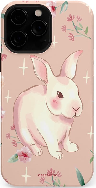 Casetastic Hoesje Geschikt voor Apple iPhone 13 Pro Max Magsafe - Stijlvolle Beschermende Duo-layer Case - Schattig konijntje